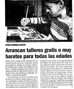Arrancan talleres gratis o muy baratos para todas las edades