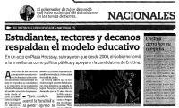 Estudiantes, rectores y decanos respaldan el modelo educativo