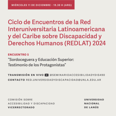 Jornada sobre sordoceguera y educación superior