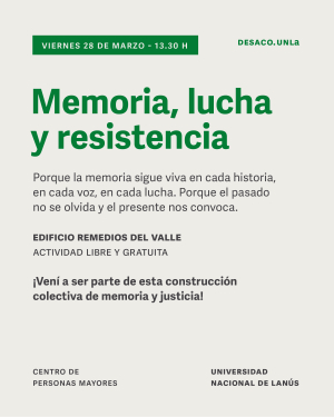 Jornada de memoria, lucha y resistencia