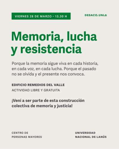 Jornada de memoria, lucha y resistencia