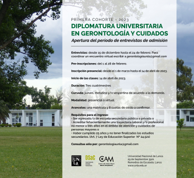 Apertura de la Diplomatura en Gerontología