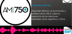 Reportaje telefónico al economista y profesor de la UNLa sobre la relevancia de las relaciones bilaterales entre Argentina y China