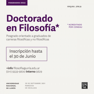 Abre la inscripción para el Doctorado en Filosofía