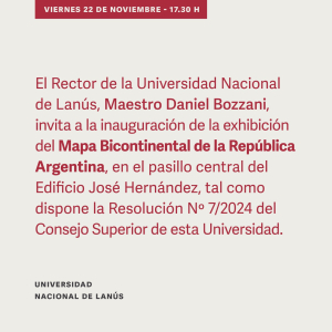 Inauguración de la exhibición Mapa Bicontinental de la República Argentina