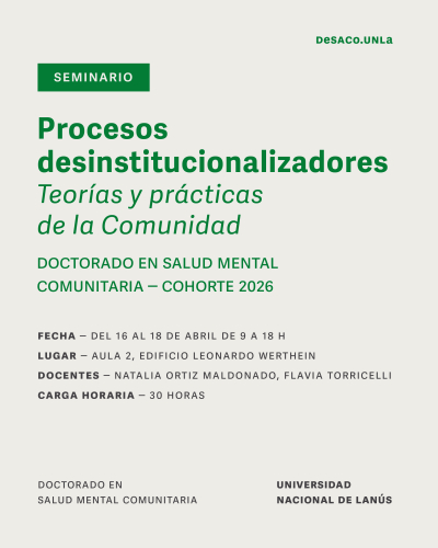 Seminario del Doctorado en Salud Mental Comunitaria