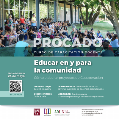 Inscripción a los cursos del Programa de Capacitación Docente (PROCADO)
