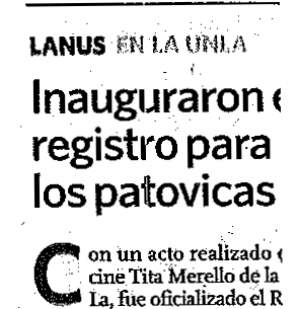 Inauguraron el registro para los patovicas