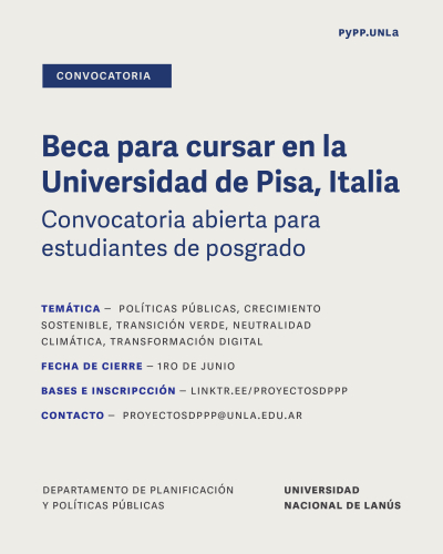 Beca de posgrado para cursar en la Universidad de Pisa, Italia