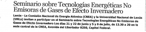 Seminario sobre Tecnologías Energéticas No Emisoras de Gases de Efecto Invernadero