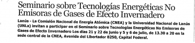 Seminario sobre Tecnologías Energéticas No Emisoras de Gases de Efecto Invernadero