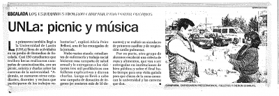 UNLa: picnic y música